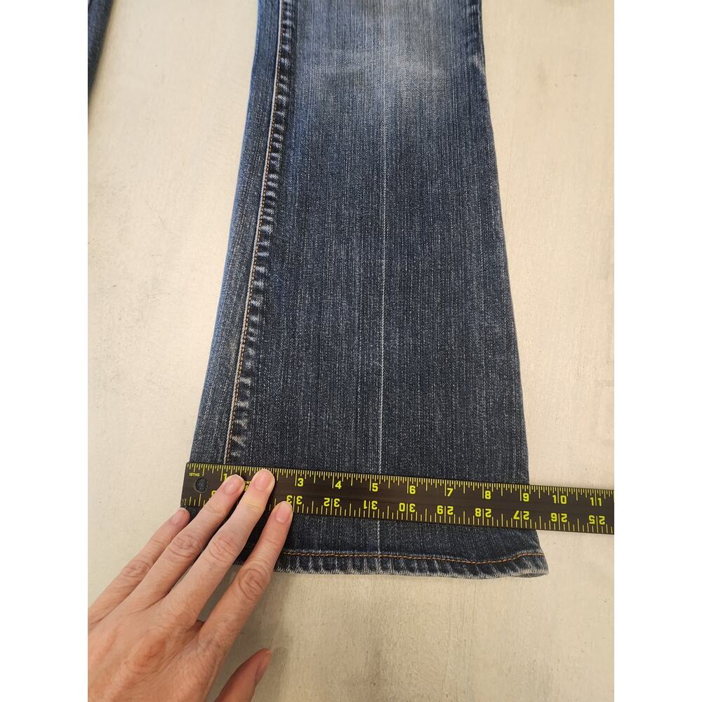 7 For All Mankind Women's Denim Flare Jean SZ 28 Low Rise Y2K - Picture 10 of 11